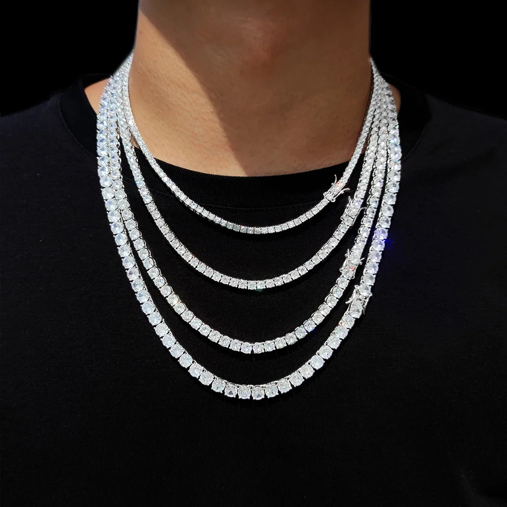 🔥 Last Day Free Jewelry Set 49% OFF,2nd 30% 🔥 Tennis Chain Bling Diamond Cubic Zirconia Choker Necklace  