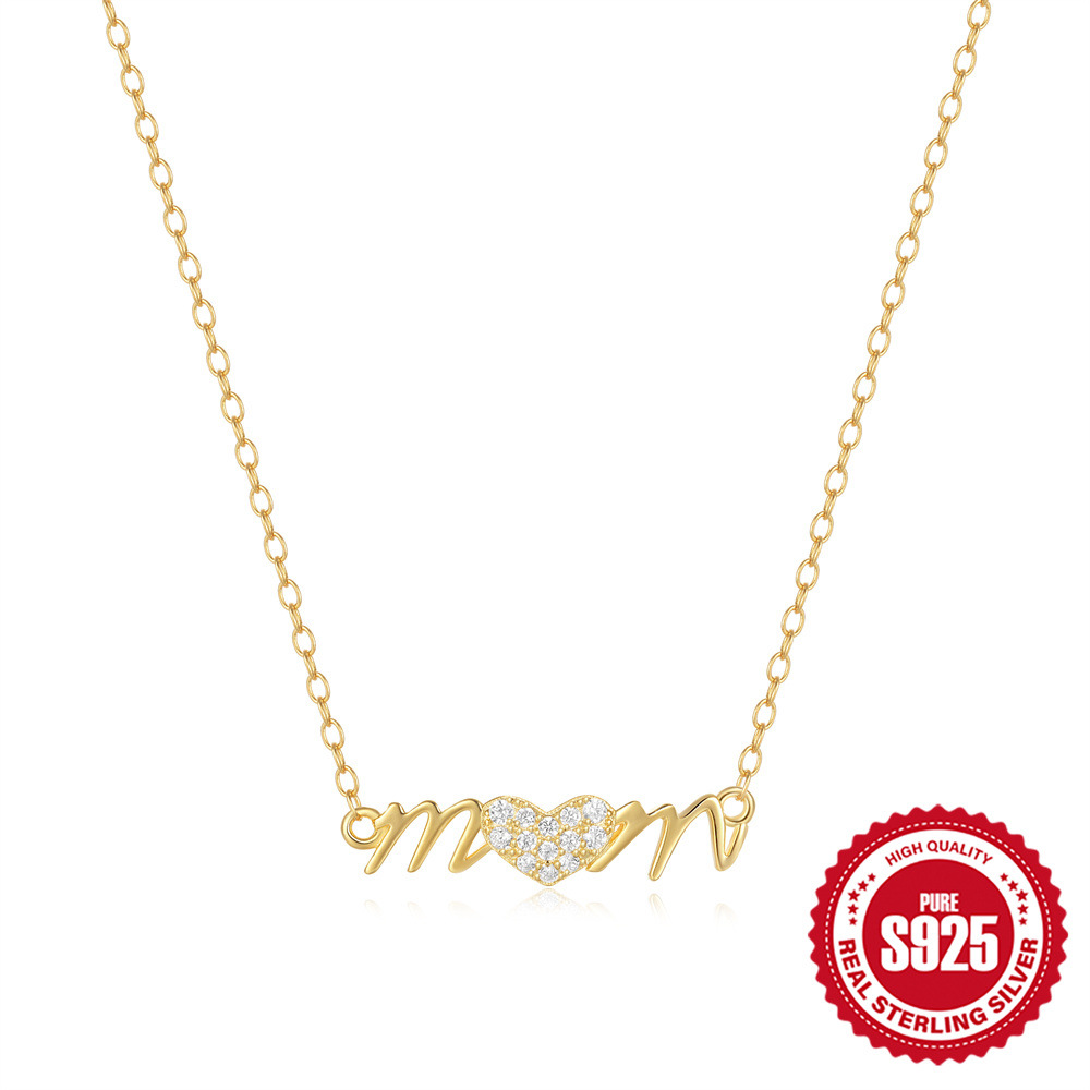 🔥 Last Day!Free Jewelry!Free Wooden Box! 49% OFF!2nd 50% OFF  Mom 18K Golden 925 Sterling Silver Diamond  Necklace 