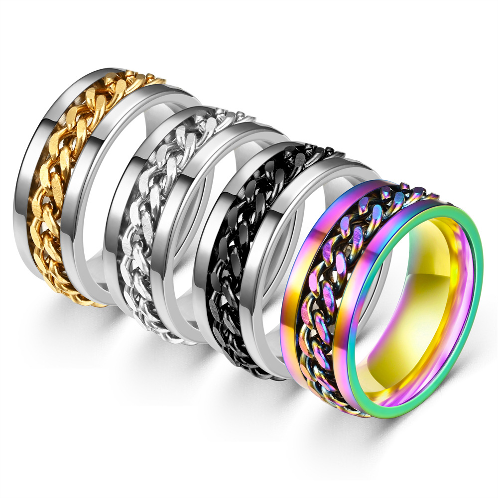 🔥 Last Day 49% OFF, 🔥Any 2 For $29.9, Add 2,4 Or 8 Items To Your Cart, Auto Discount🔥Titanium Steel Colorful Ring