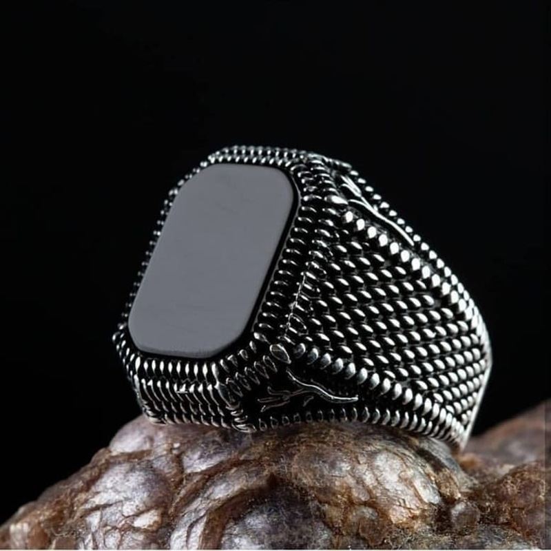 🔥 Last Day 49% OFF &Extra Buy 1 Take 1 ,Buy 2 Free 4(2 Ring,Bracelet,Gift Box),(Code: b1f1),Add 2 or 4 To Cart,Auto Discount 🔥Agate Vintage Stainless Steel Rings