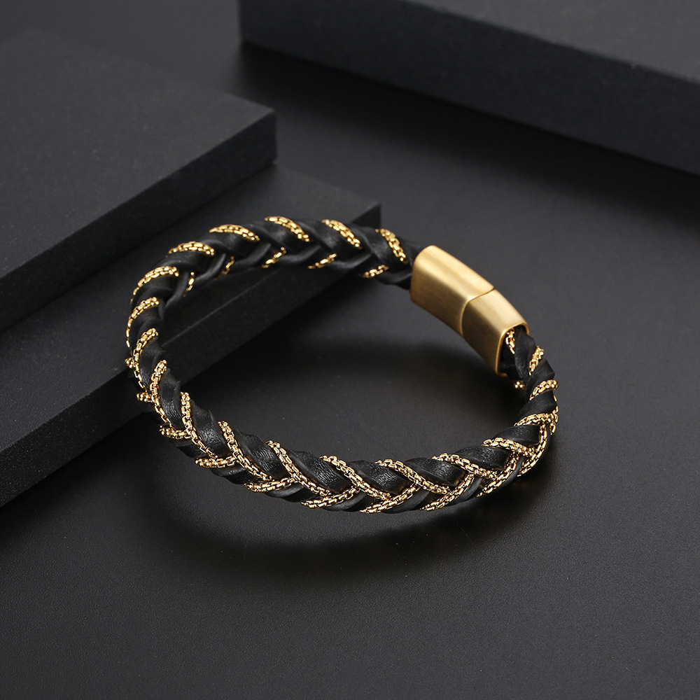 🔥 Last Day 49%OFF! 3rd Free 🔥Vintage Golden Leather Handmade Braid Bracelet