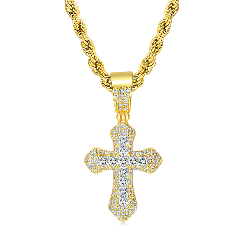 🔥 Last Day!49% OFF🔥 New Iced Out Bling Cross Pendant Necklace