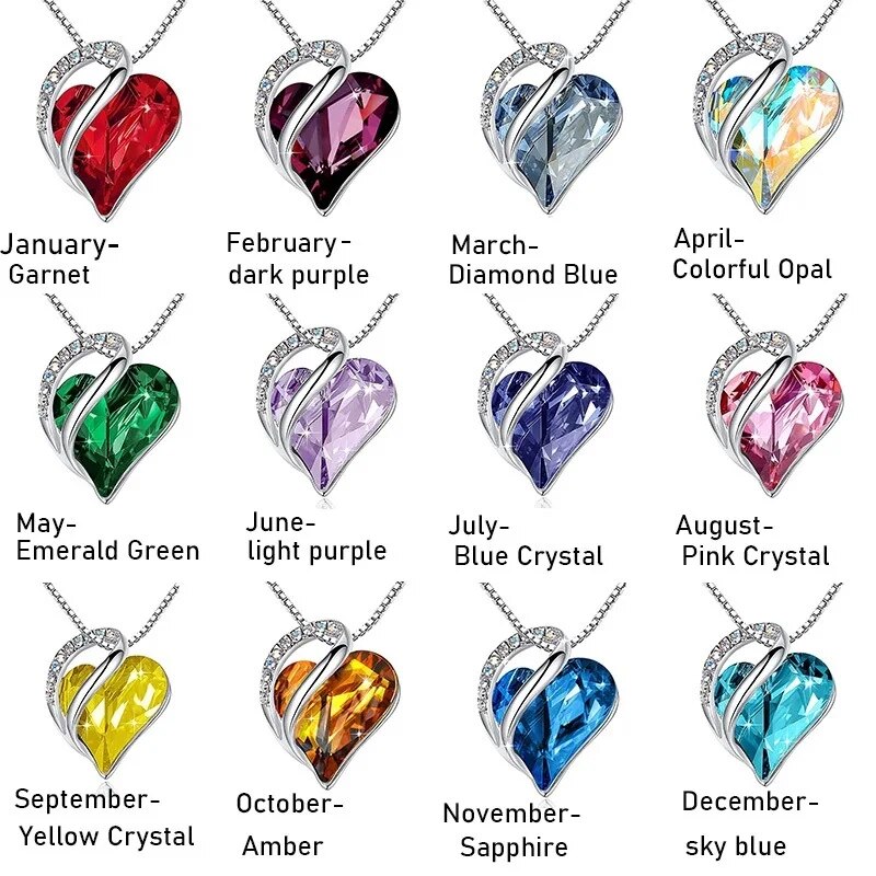  🔥 Last Day Buy 1 Take 1 Birth Stone Heart Necklace 