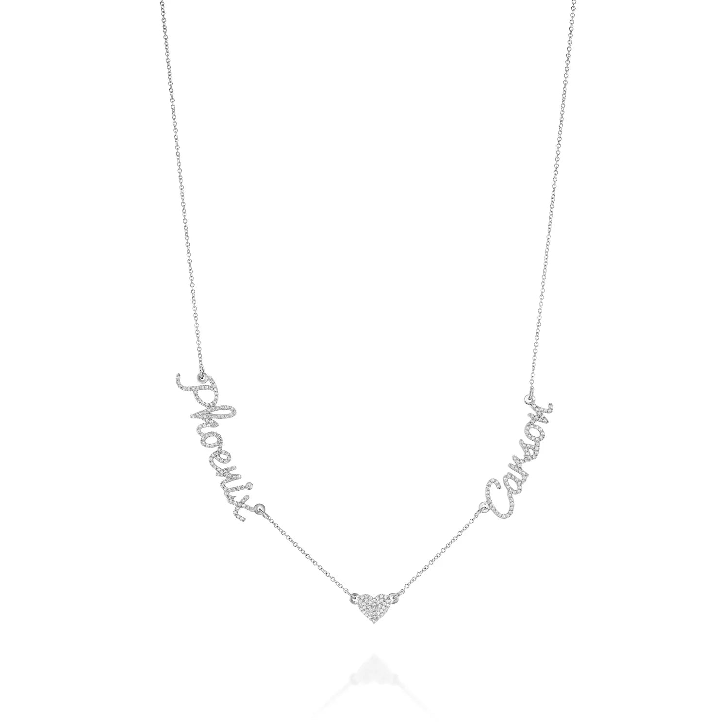 Personalized Diamond Heart Name Necklace