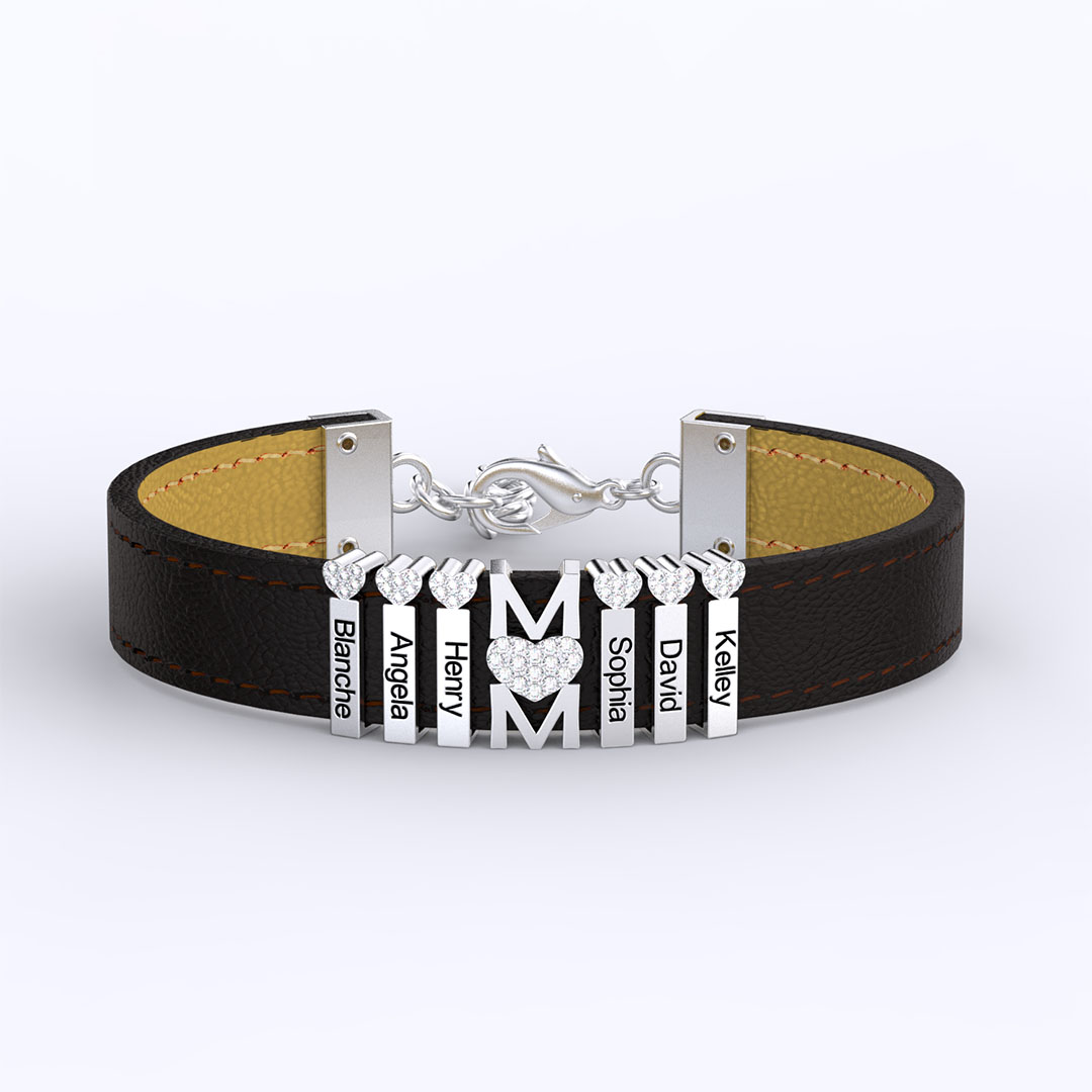 "Love MOM" Gram Bracelet With Custom Name Beads - New Style