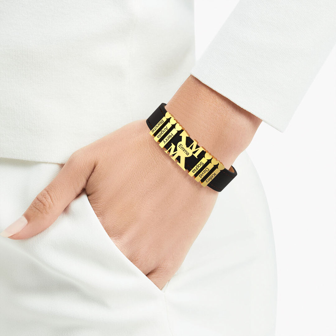 Mother's Day Gram Bracelet With Custom Name Beads