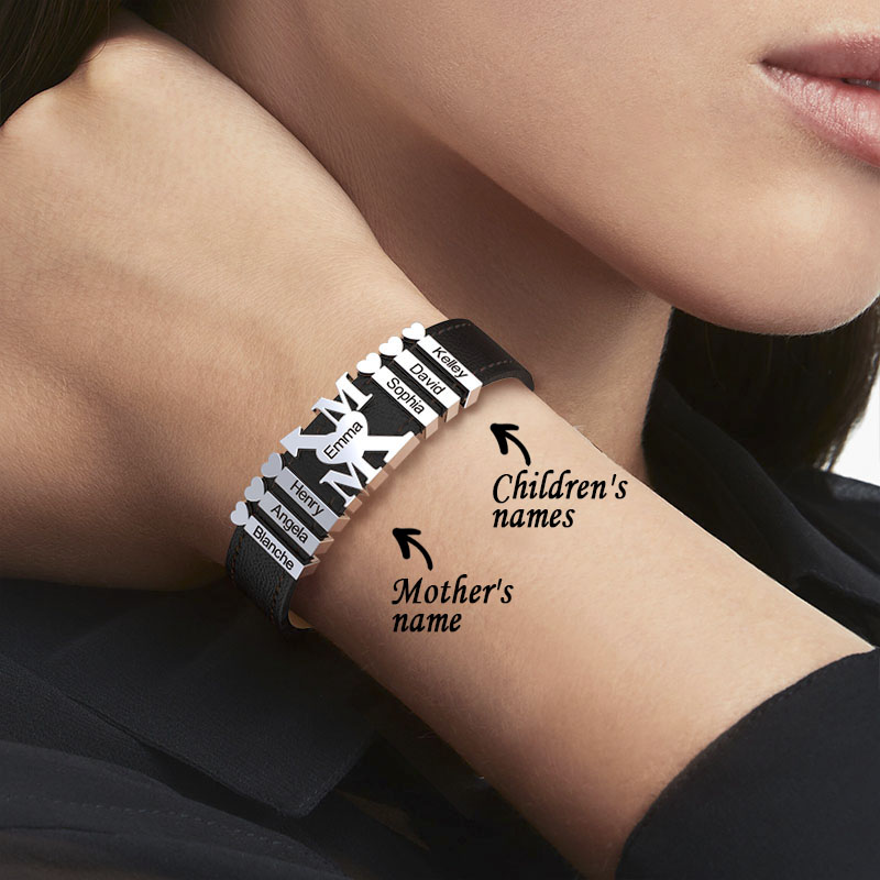 Mother's Day Gram Bracelet With Custom Name Beads