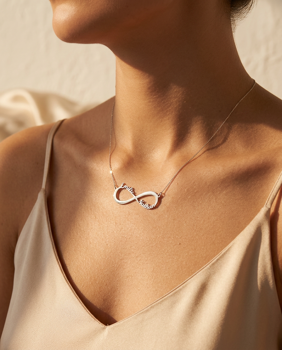 Mother's Day Gift, Infinity Love Name Necklace