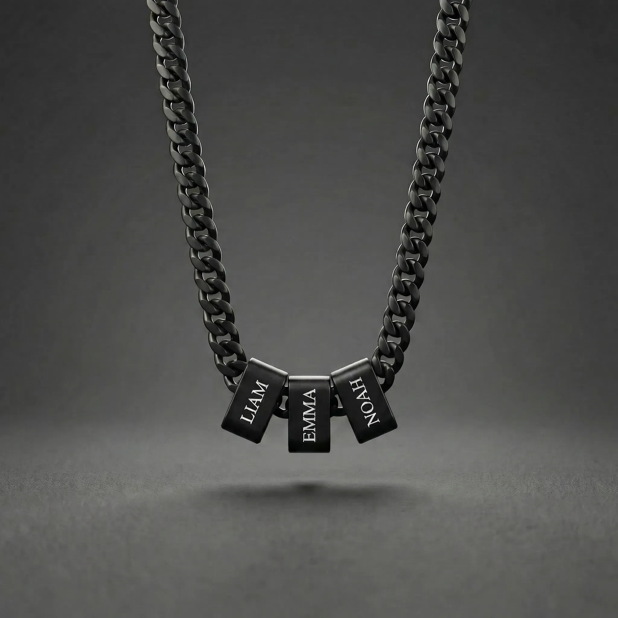 Personalized Cuban Chain Necklace With Family names