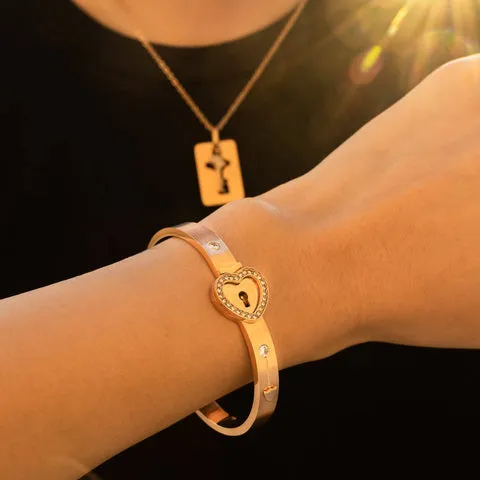 Love Lock Bracelet and Key Necklace