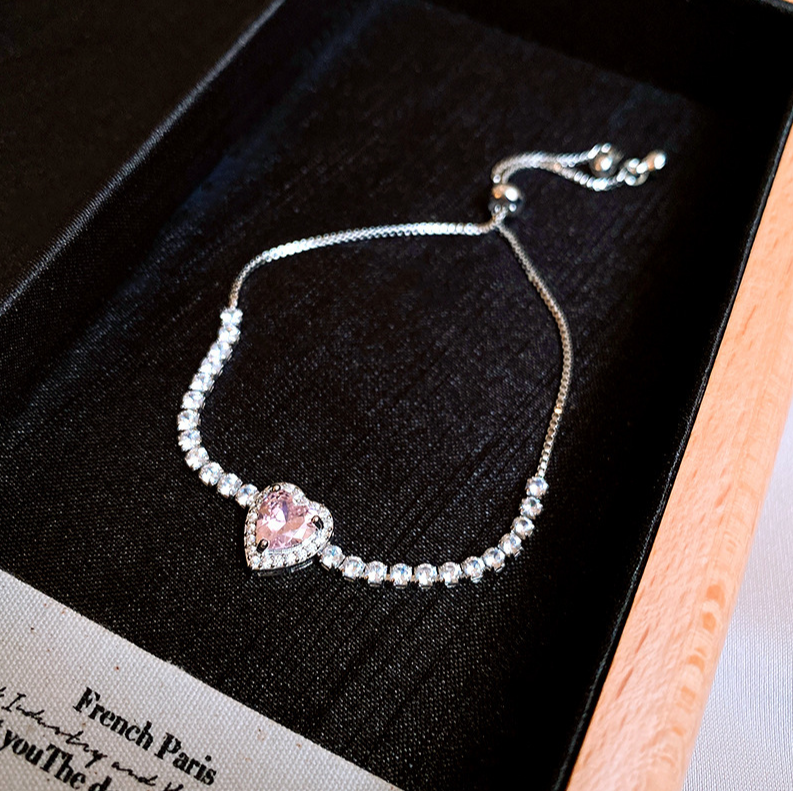 Pink zircon bracelet