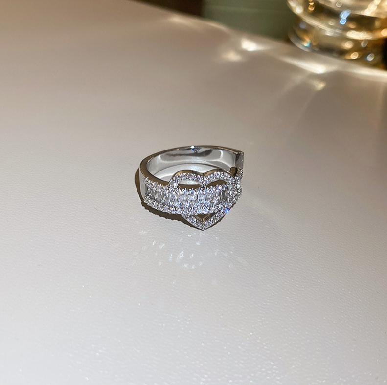 Moissanite Silver Ring