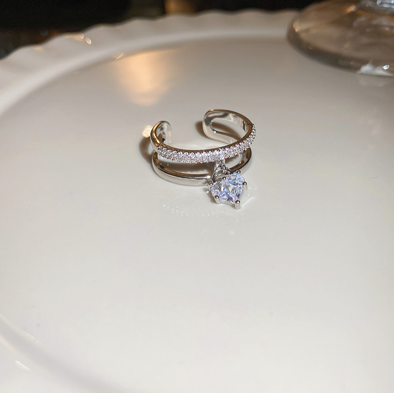 Moissanite Silver Ring