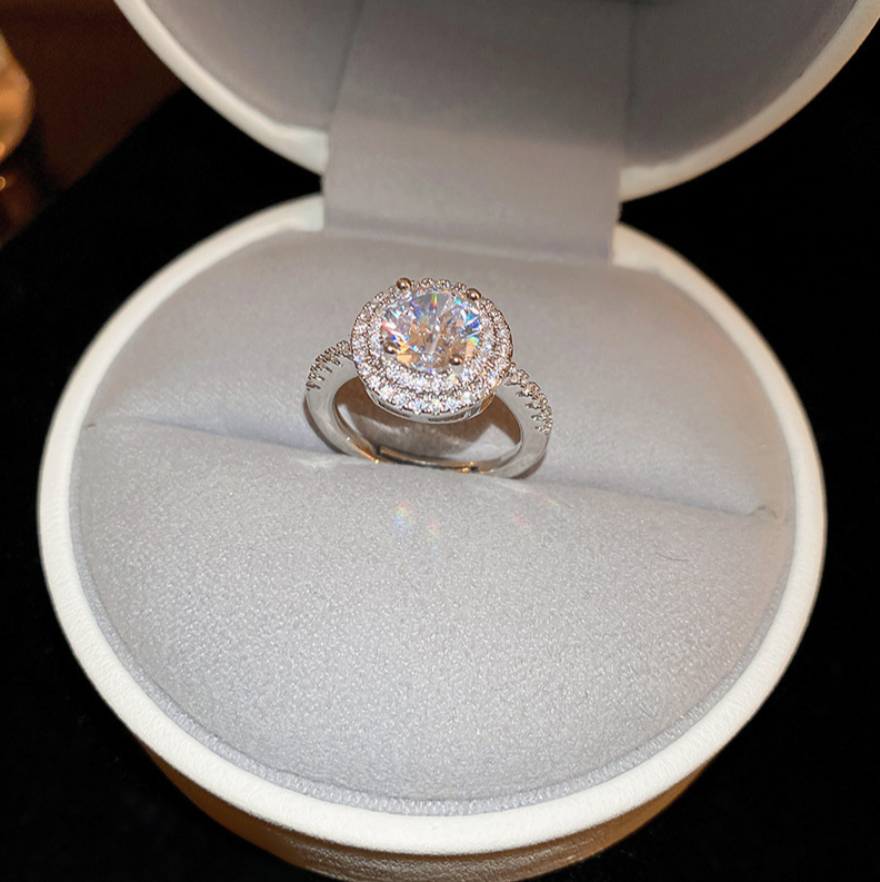 Moissanite Silver Ring