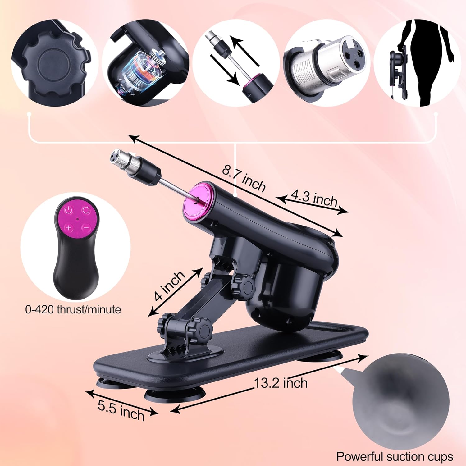 Sex Machine Dildo Machine for Women,Fuck Machine with Powerful Suction Cups,Thrusting Machine