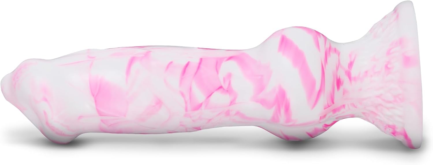 9.5 Inch Silicone Big Thick Bad Wolf Dildos with Suction Cup, Fantasy Canine Dragon Sex Toy for Women Male