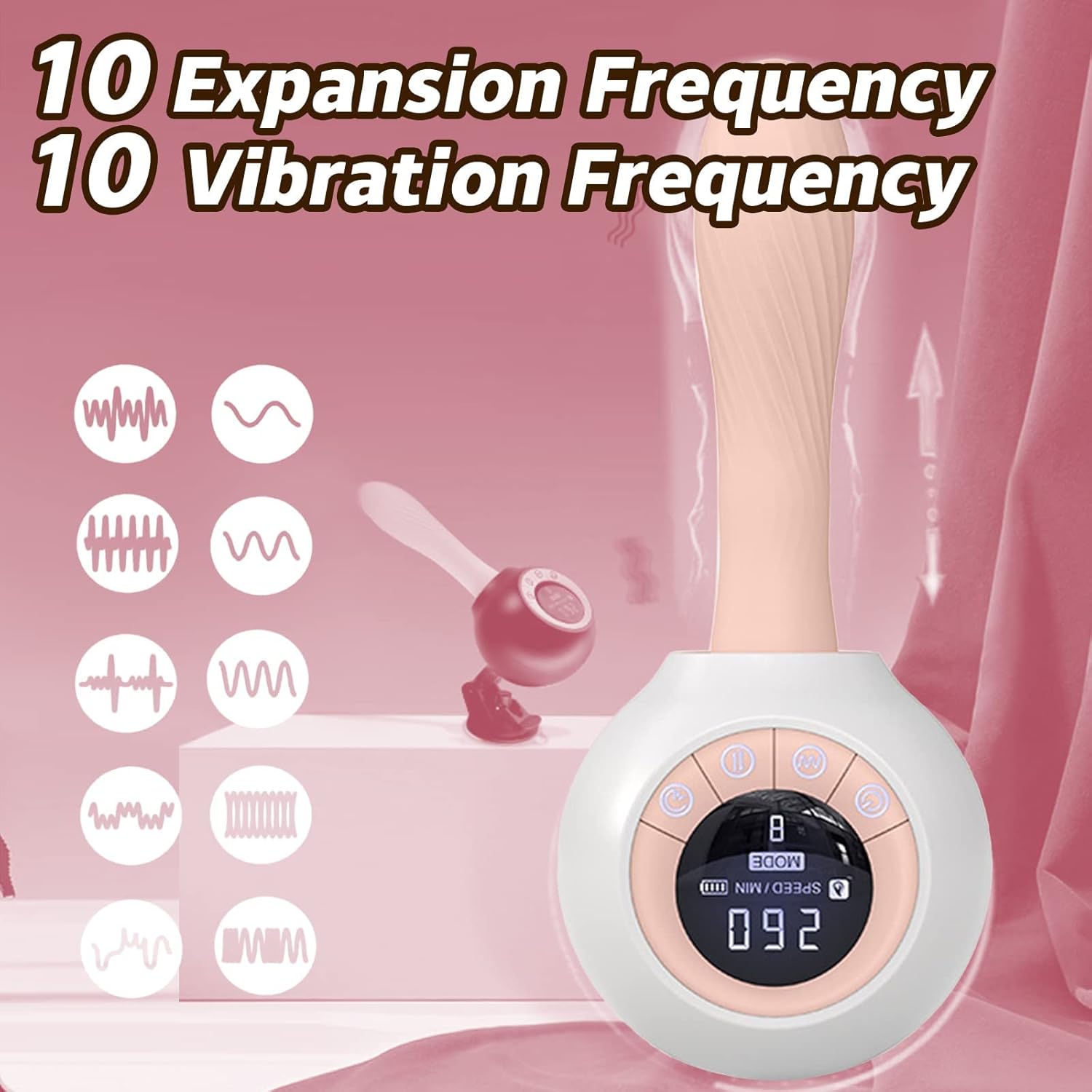 Female Dildo Wireless Remote Control Heated Insertion Masturbation Vibrator