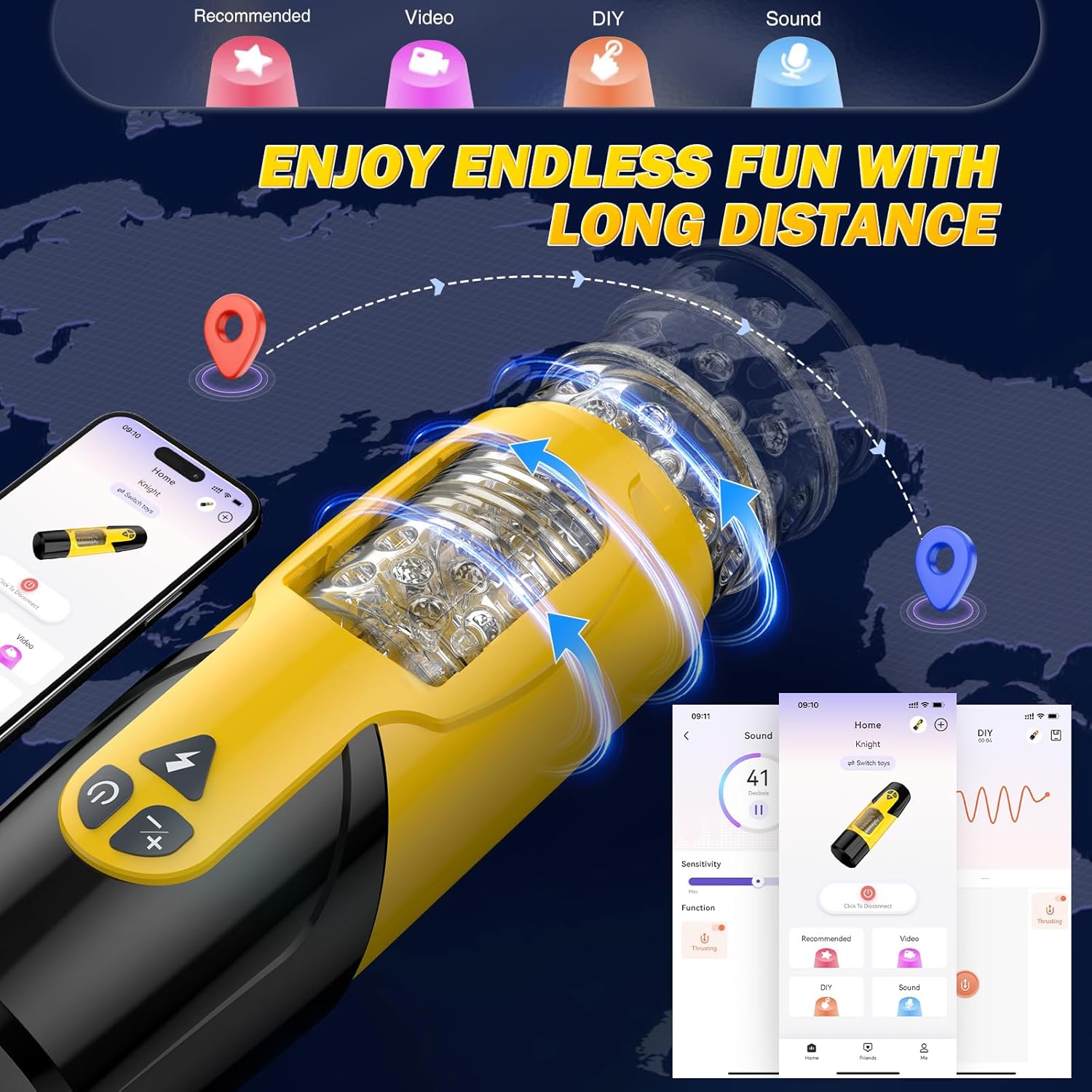 Sex Toys for Men Male Masturbator, Adult Sex Toy with Suction Base