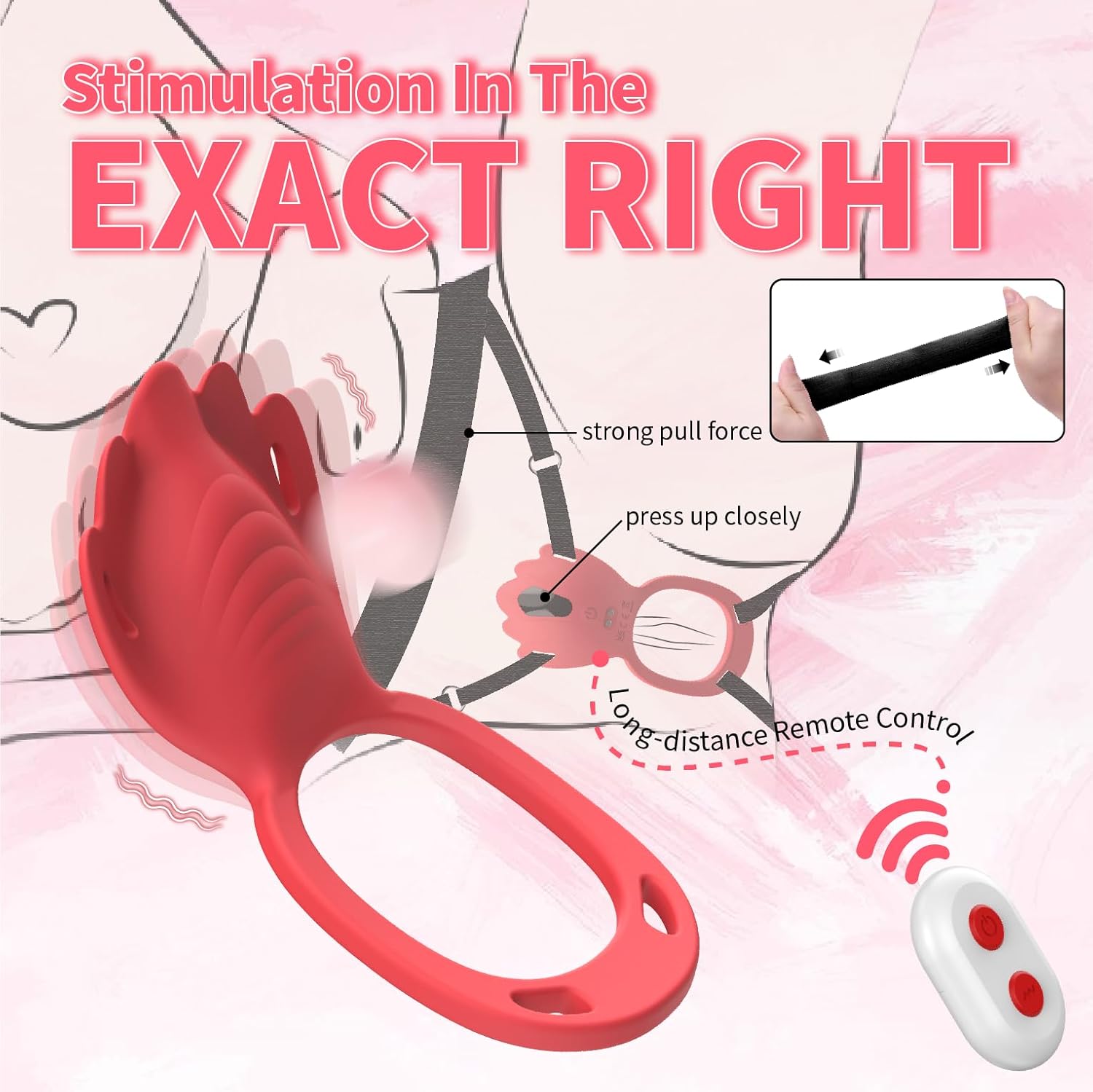 Adult Sex Toys Wearable Panty Vibrator, Vibrating Penis Ring Clitoral Stimulator, Couple Sex Toy with APP & Remote Control Vibrators