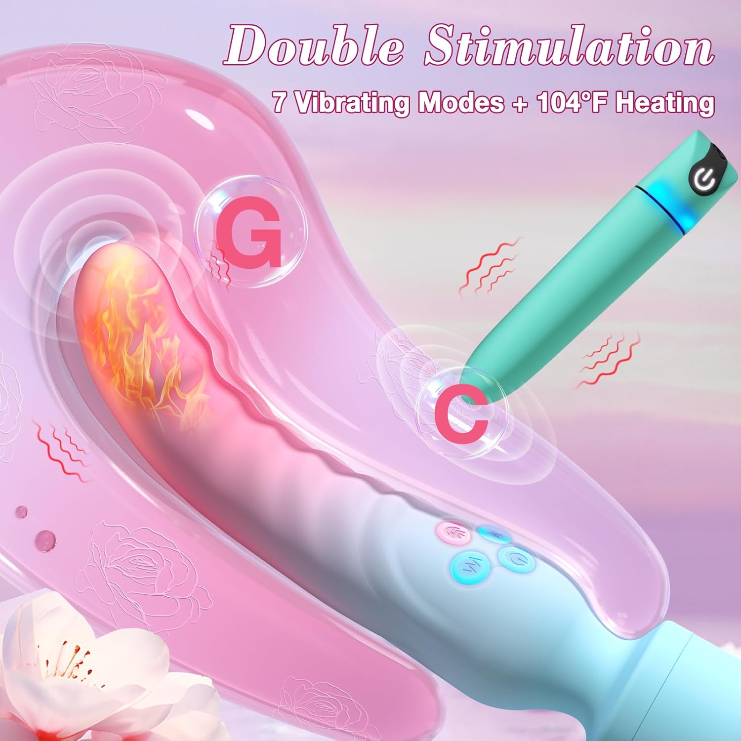 G Spot Vibrator Wand & Bullet Vibrator Set - Vibrators Sex Toys for Women, Clitoral Stimulator Dildo