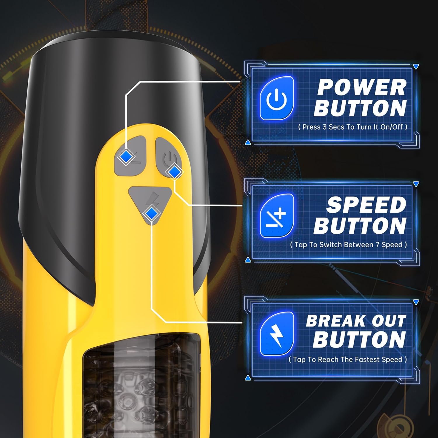 Sex Toys for Men Male Masturbator, Adult Sex Toy with Suction Base