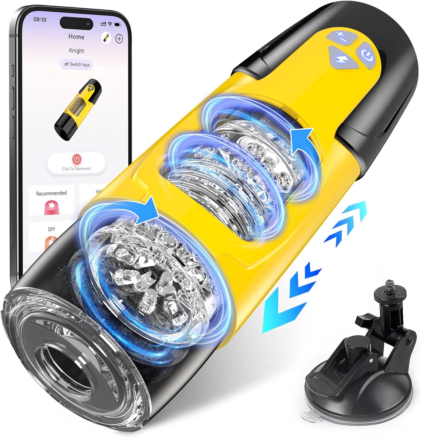 Sex Toys for Men Male Masturbator, Adult Sex Toy with Suction Base
