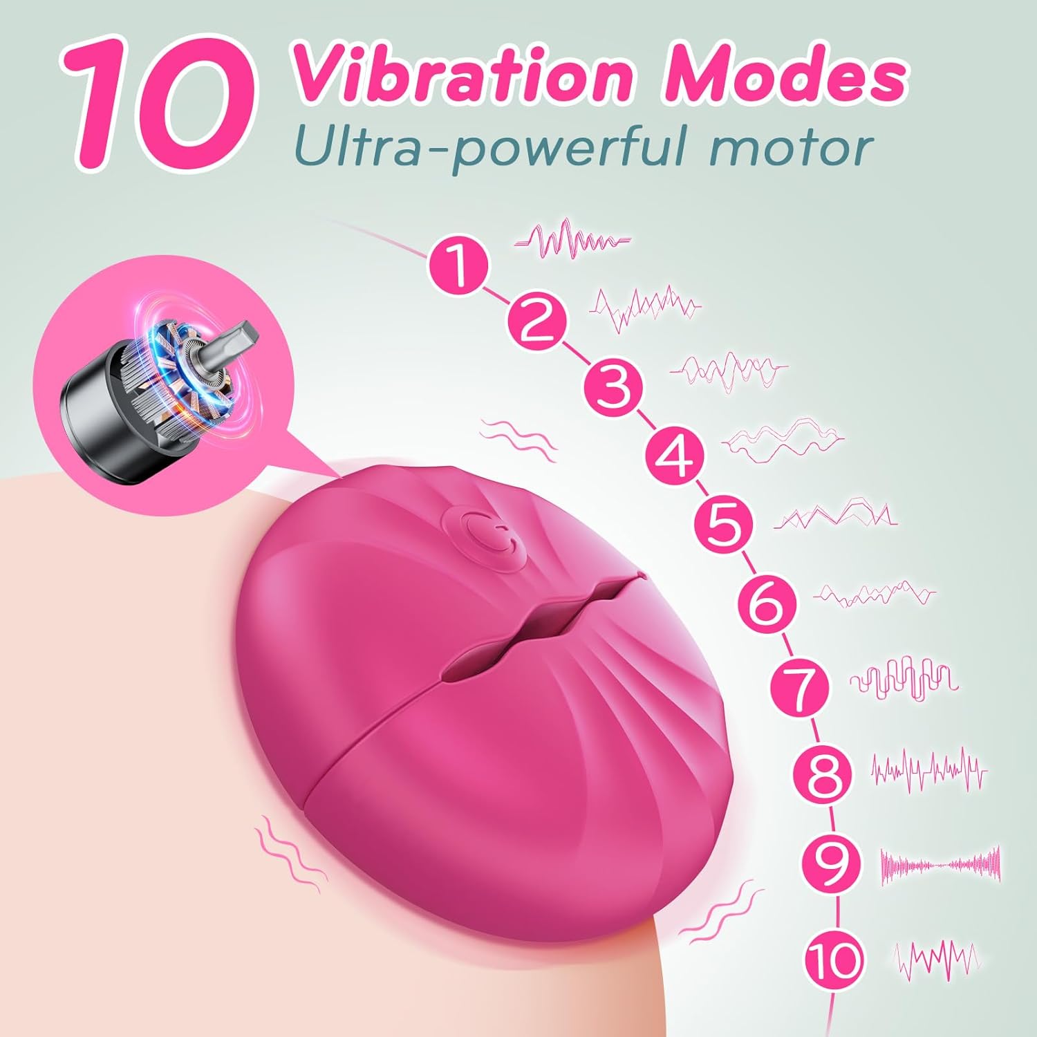 Nipple Toys Nipple Vibrator, Nipple Clamps Sex Pleasure Women with 10 Vibration Modes