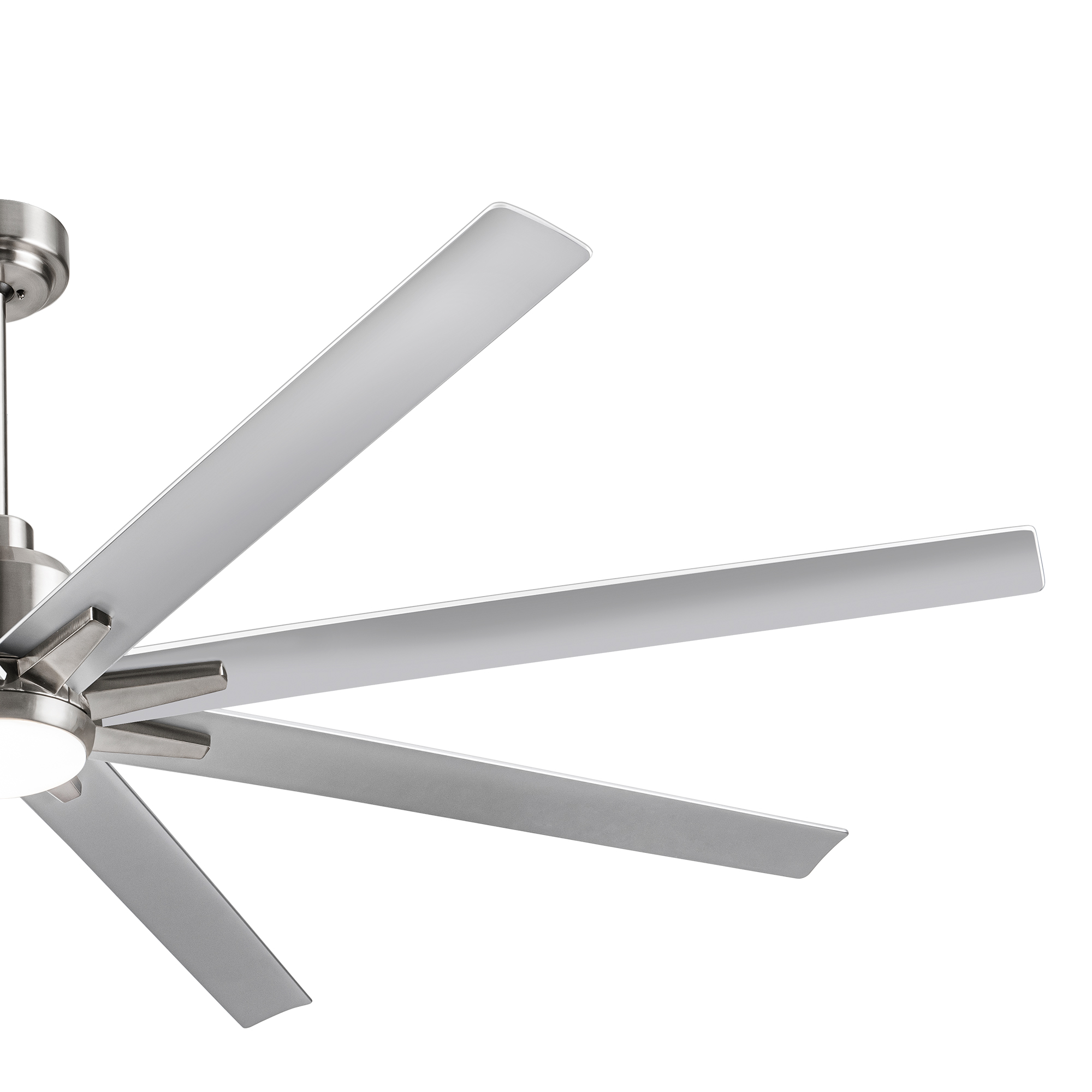 YUHAO 72 In. Ceiling Fan with light a set of silver-grey blades