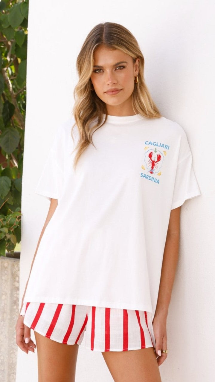 Sardinia Top & Shorts Set - Lobster