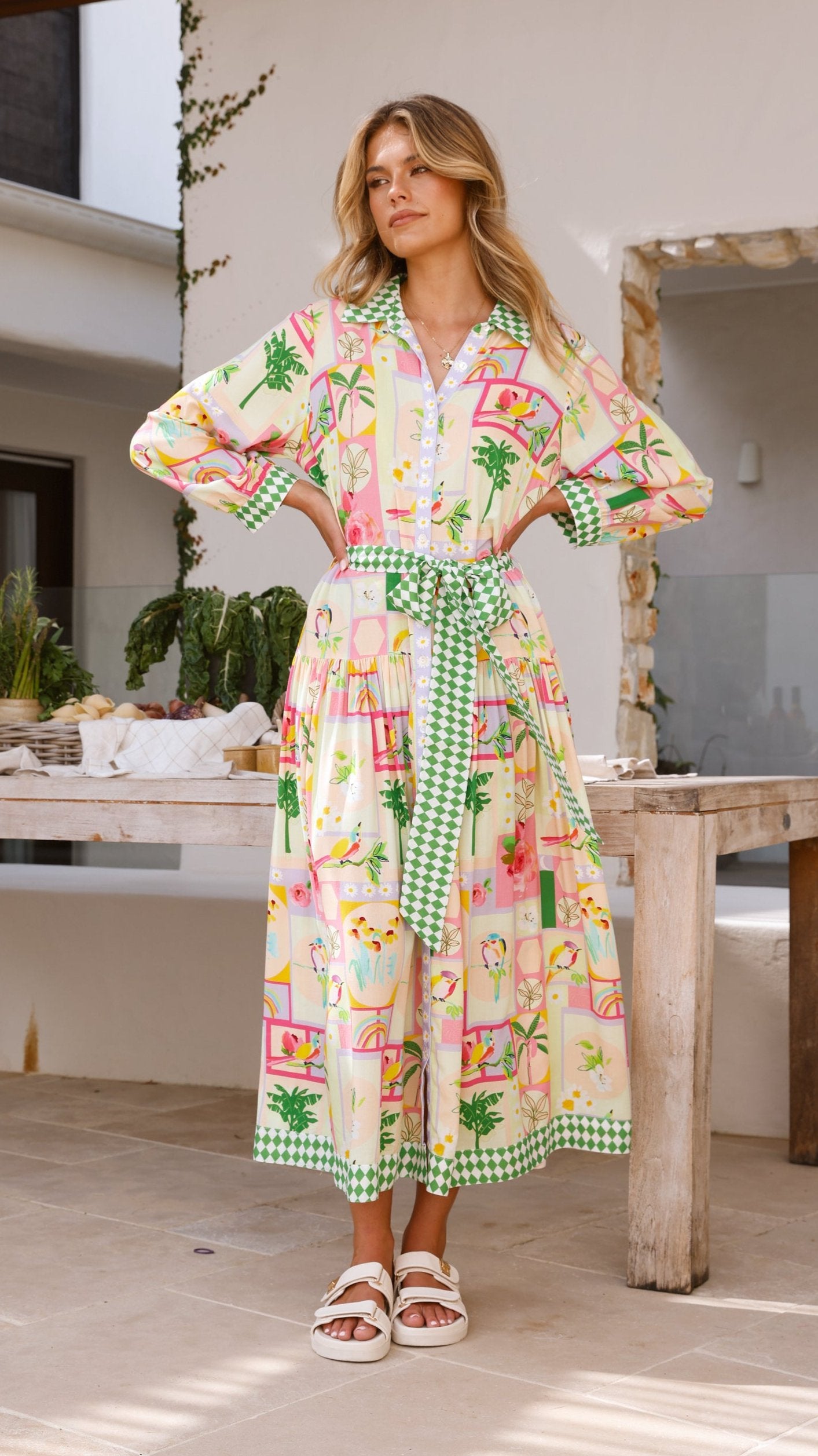 Sander Maxi Dress - Rose Print