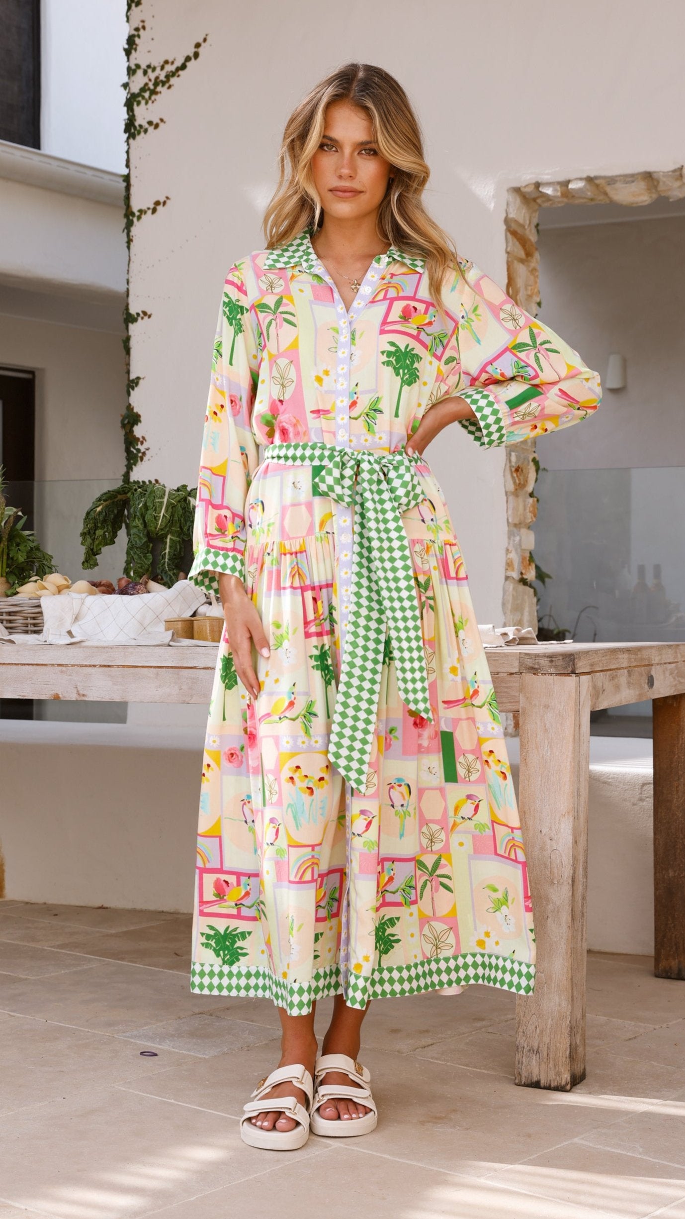 Sander Maxi Dress - Rose Print