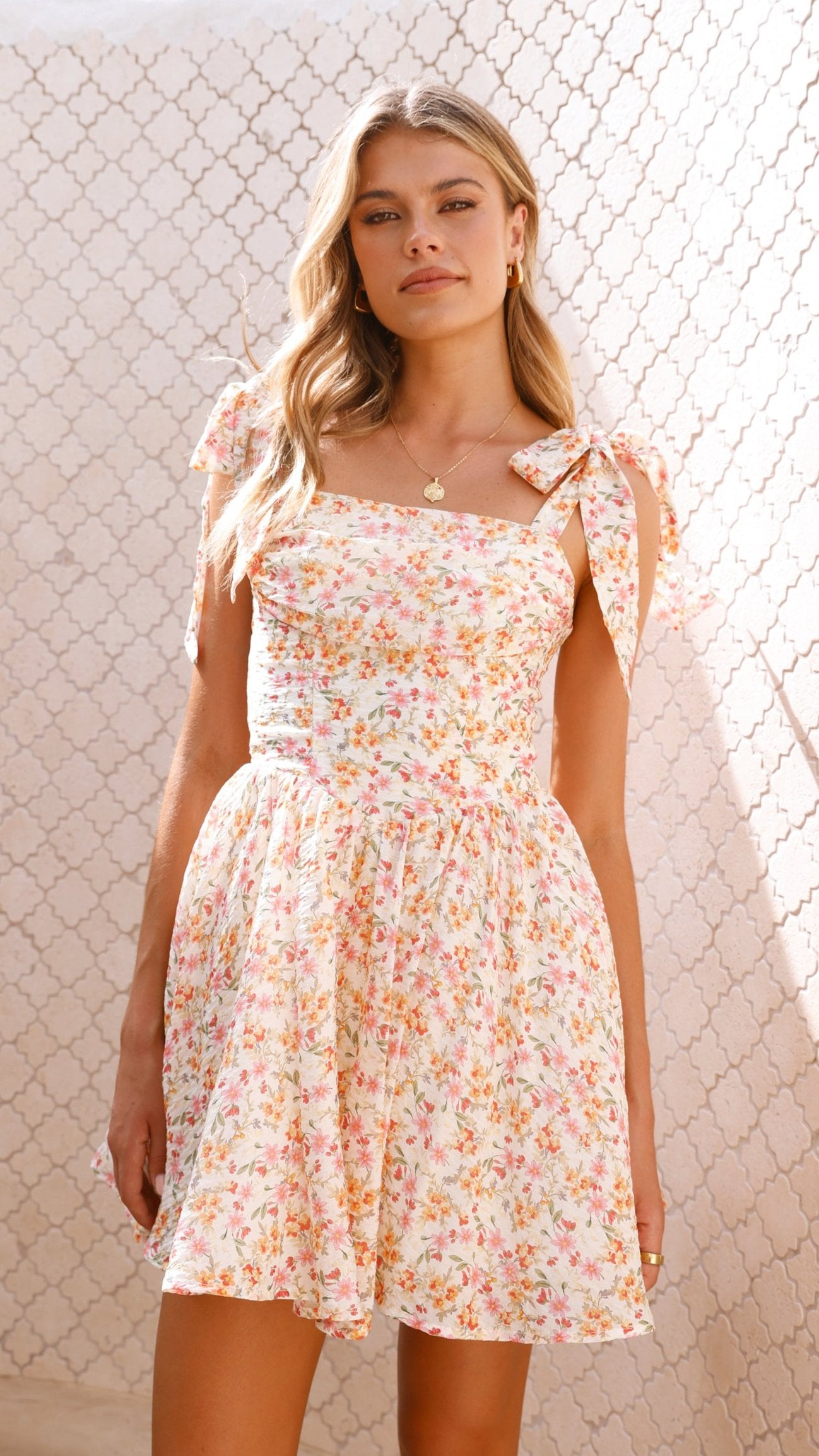 Haisley Mini Dress - Pink/Orange Floral