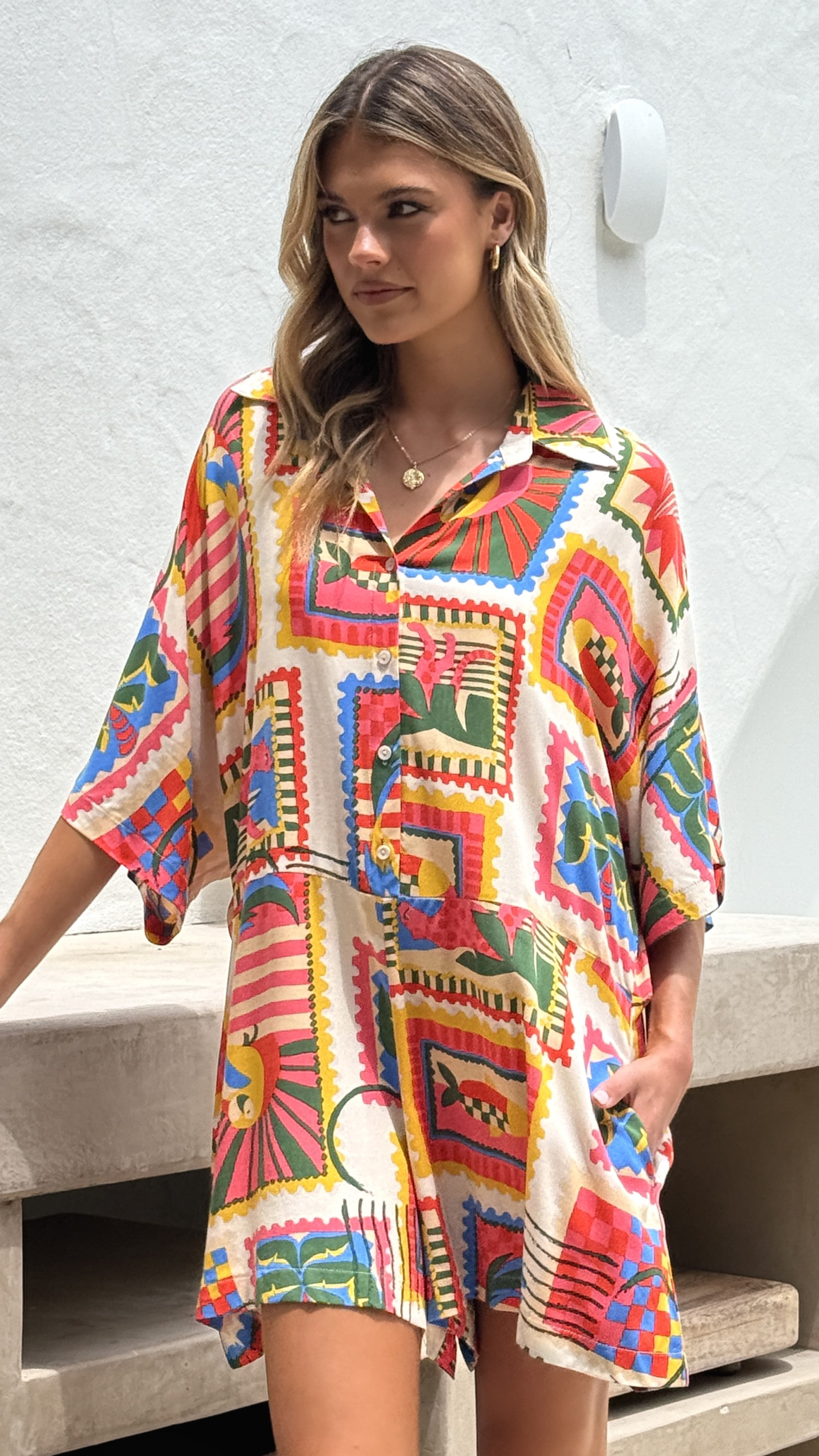 Lelani Playsuit - Tropical Print