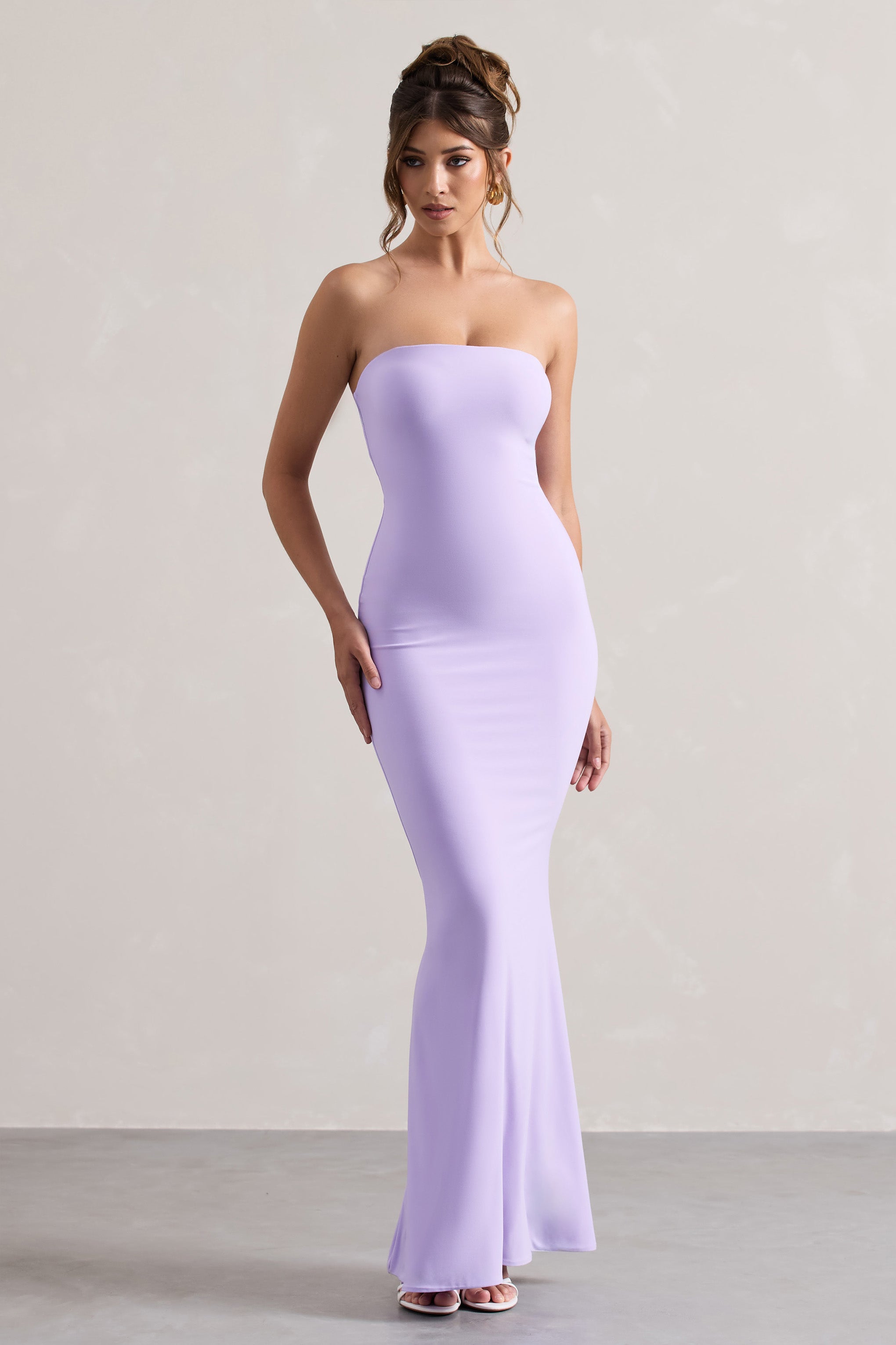 Ceremony Lilac Bandeau Fishtail Maxi Dress