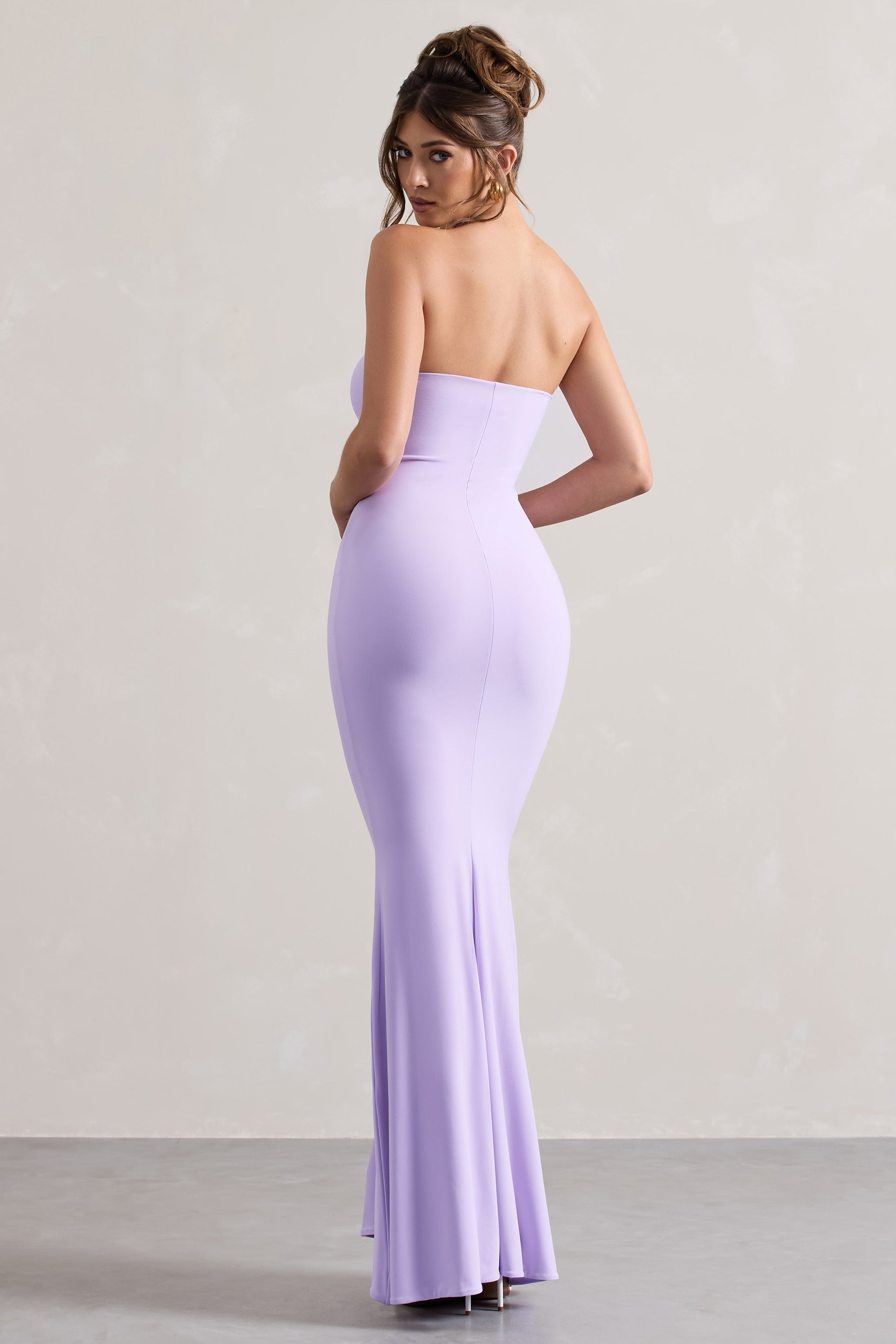 Ceremony Lilac Bandeau Fishtail Maxi Dress