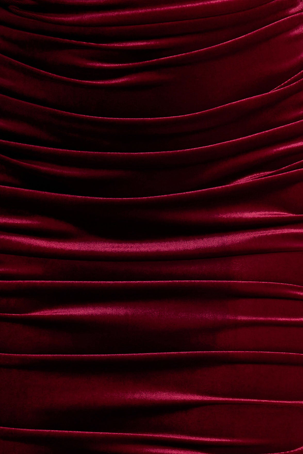 Apolline Berry Velvet Off The Shoulder Ruched Fishtail Maxi Dress