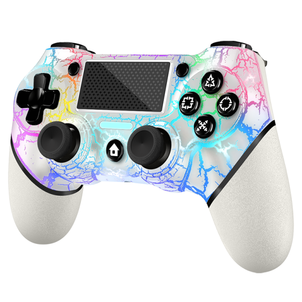 AceGamer Wireless Game Controller - White Cracks
