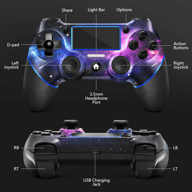 AceGamer galaxy Wireless Controller for PS4 