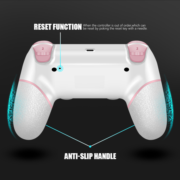 ACE GAMER PLAY Wireless Controller for PS4 - Pink White