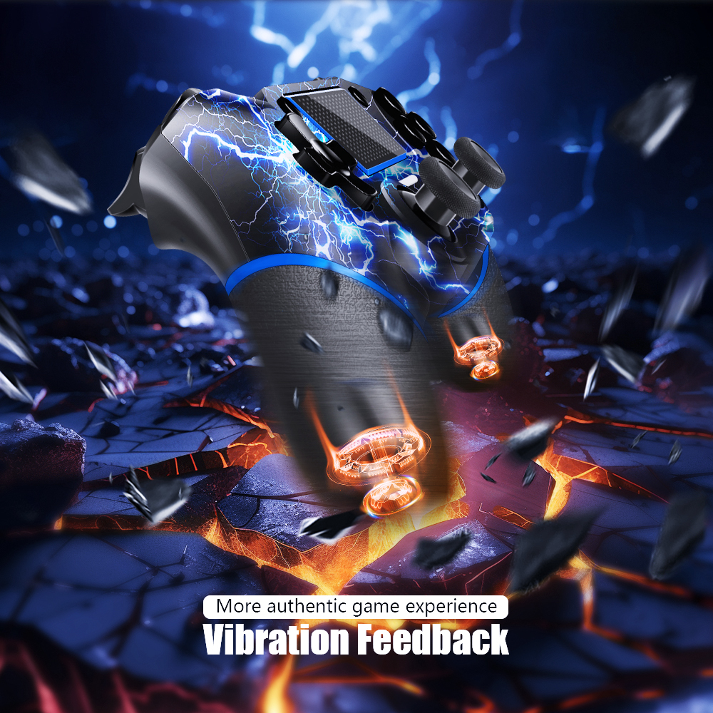 【Ace Gamer】 Wireless Controller for PS4 - Lightning Strike