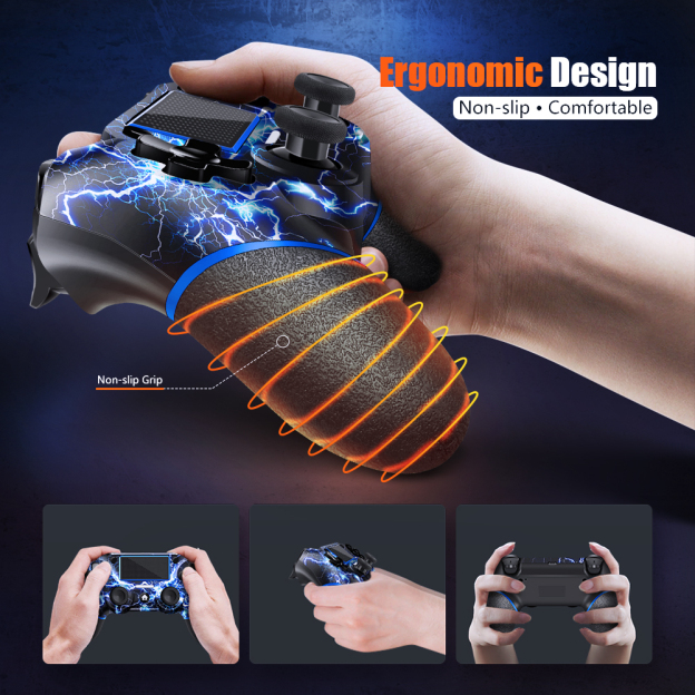 【Ace Gamer】 Wireless Controller for PS4 - Lightning Strike