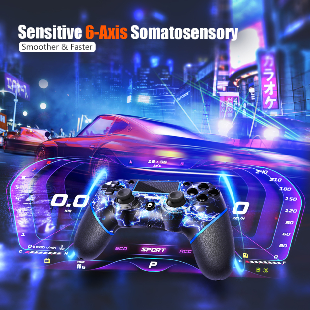 【Ace Gamer】 Wireless Controller for PS4 - Lightning Strike