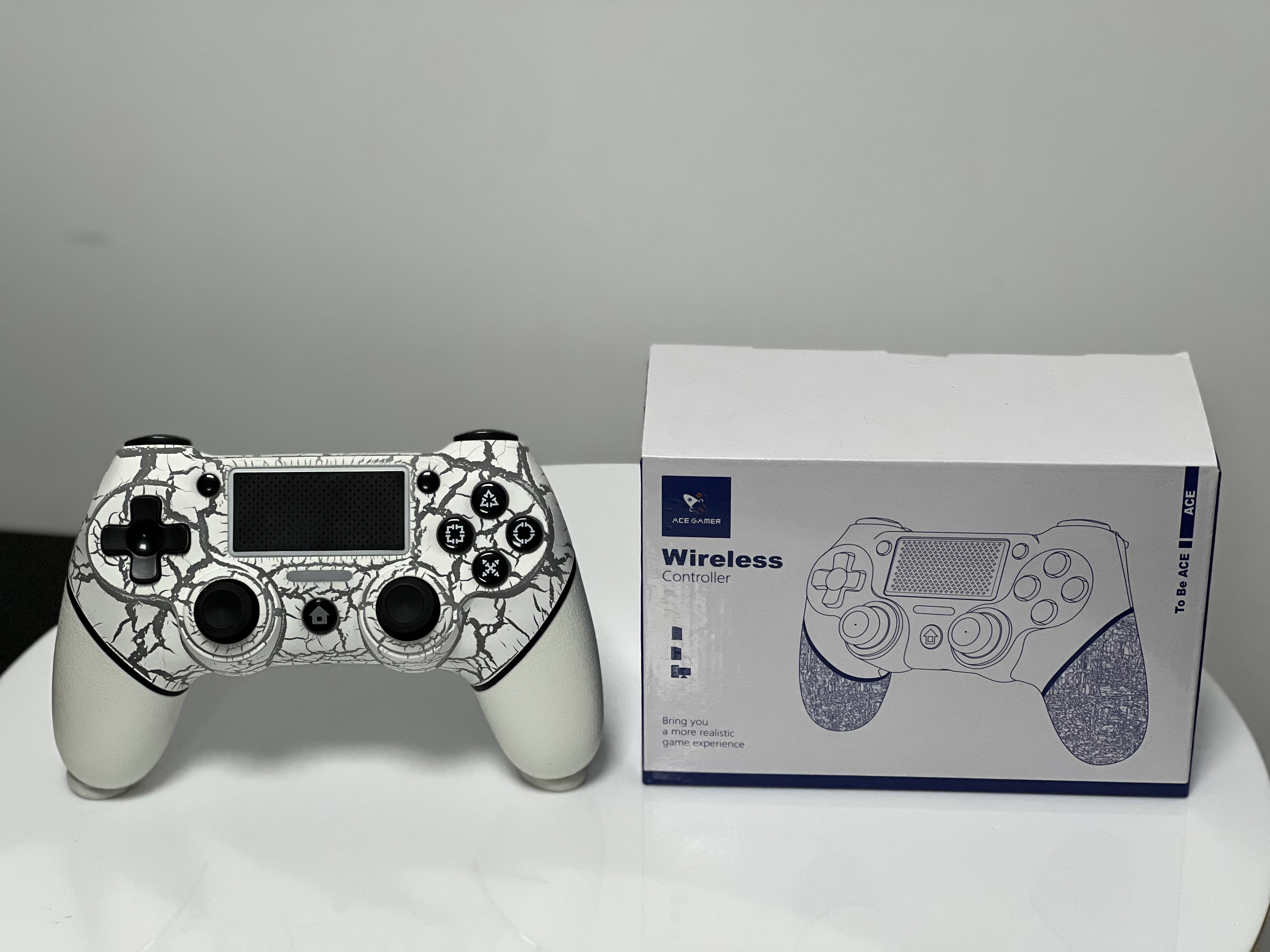  AceGamer Wireless Controller for PS4,Transparent