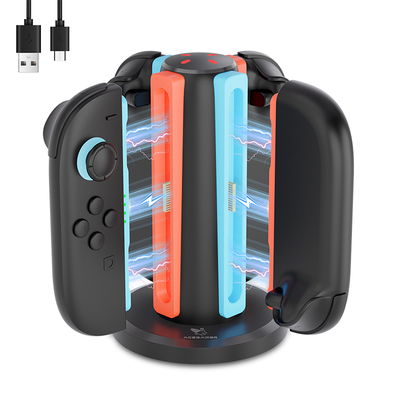 AceGamer 4-in-1 Magnetic Charging Dock for Switch 2 Joy-Con