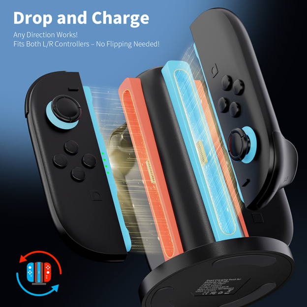 AceGamer 4-in-1 Magnetic Charging Dock for Switch 2 Joy-Con