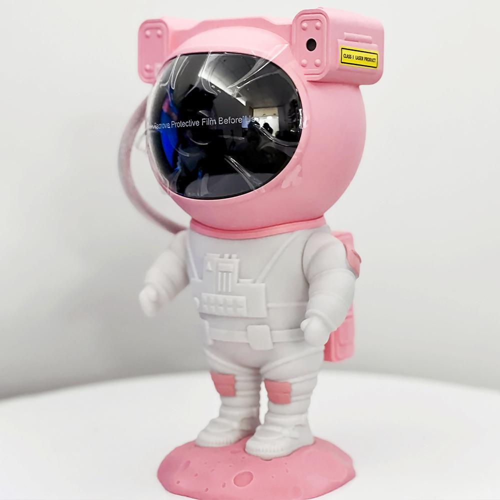 【Ace Gamer】Astronaut Star Projector Galaxy Night Light - Pink & White