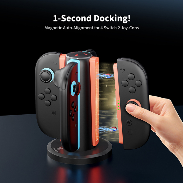 AceGamer 4-in-1 Magnetic Charging Dock for Switch 2 Joy-Con