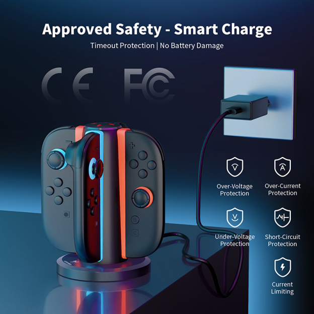 AceGamer 4-in-1 Magnetic Charging Dock for Switch 2 Joy-Con