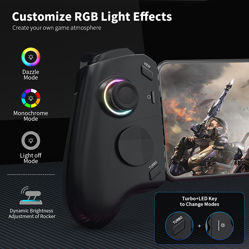 AceGamer C16 Mobile Gaming Controller For Android and iPhone 15 With Hall Effect sticks and Mechanical buttons