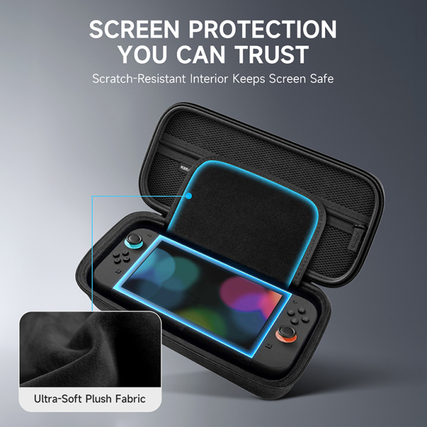 AceGamer Switch 2 Carrying Case – Shockproof Travel Shell with Screen Protectors & Game Card Holder